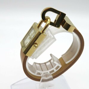 1円◆稼働◆ トリーバーチ TBＷ7001 アイボリー クオーツ レディース 腕時計 L55403の画像3