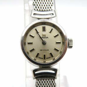 1円◆稼働◆ オメガ デヴィル シルバー 手巻き レディース 腕時計 M13304の画像1