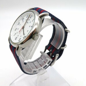 1円◆稼働◆ タイメックス CR 2016 インディグロ ホワイト クオーツ メンズ 腕時計 L68202の画像2