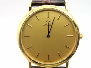 1円■ジャンク■ オメガ デヴィル ゴールド クオーツ ユニセックス 腕時計 M13402