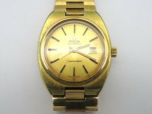 1円◆稼働◆ オメガ シーマスター ゴールド 自動巻き レディース 腕時計 M13505