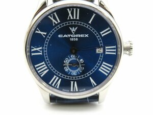1円◆稼働◆ CATOREX ブルー 自動巻き メンズ 腕時計 M12807