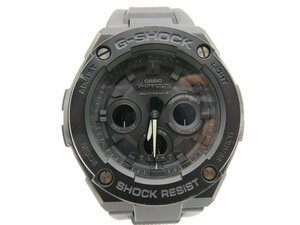 1円◆稼働◆ カシオ ＧＳＴ－Ｗ３００Ｇ Ｇ-SＨＯCＫ 黒 ソーラー メンズ 腕時計 Ｍ17501