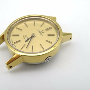 1円■ジャンク■ オメガ デヴィル ゴールド クオーツ レディース 腕時計 M13602の画像2