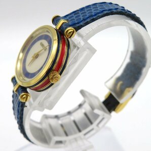1円◆稼働◆ グッチ シルバー クオーツ レディース 腕時計 M18003の画像2