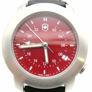 1円◆稼働◆ ヴィクトリノックス レッド クオーツ メンズ 腕時計 M05710の画像1