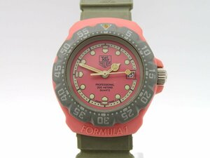 1 jpy * operation * TAG Heuer 360.508 Formula pink quarts lady's wristwatch O142