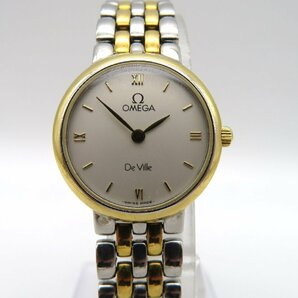 1円◆稼働◆ オメガ デヴィル シルバー クオーツ レディース 腕時計 M16002の画像1