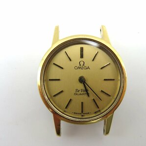 1円■ジャンク■ オメガ デヴィル ゴールド クオーツ レディース 腕時計 M13602の画像1