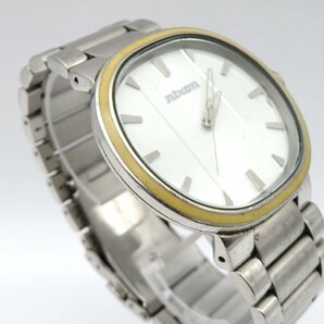 1円◆稼働◆ ニクソン ホワイトシルバー クオーツ メンズ 腕時計 O181の画像3