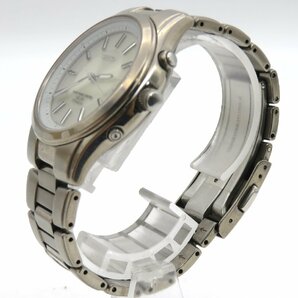 1円◆稼働◆ セイコー 7B22-0AD0 シルバー ソーラー メンズ 腕時計 M12708の画像2