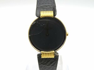 1 jpy # Junk # Christian Dior 48.153 Gold quarts lady's wristwatch koma M18006