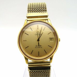 1円◆稼働◆ オメガ デヴィル ゴールド クオーツ ユニセックス 腕時計 M15501の画像1