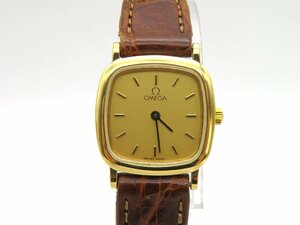 1円◆稼働◆ オメガ デヴィル シャンパン クオーツ レディース 腕時計 M16909