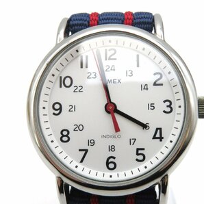 1円◆稼働◆ タイメックス CR 2016 インディグロ ホワイト クオーツ メンズ 腕時計 L68202の画像1