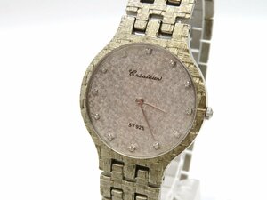 1円◆稼働◆ クレアトゥール シルバー クオーツ ユニセックス 腕時計 M18804