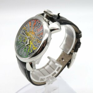 1円◆稼働◆ ガガミラノ レオパード クオーツ メンズ 腕時計 M38003の画像3