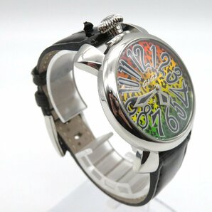 1円◆稼働◆ ガガミラノ レオパード クオーツ メンズ 腕時計 M38003の画像4
