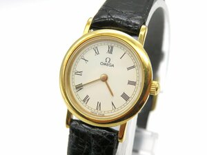1円◆稼働◆ オメガ ジュネーヴ ホワイト クオーツ レディース 腕時計 M23004