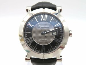 1 иен * работа * Tiffany Z1000.70.12A10 Atlas jento черный кварц мужские наручные часы гарантия O574