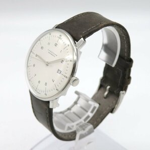 1円■ジャンク■ ユンハンス ホワイト 自動巻き メンズ 腕時計 M20802の画像3