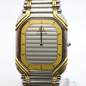 1円■ジャンク■ クレドール 2F70-5480 シルバー/ゴールド クオーツ レディース 腕時計 M23101の画像2