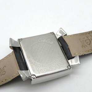 1円◆稼働◆ ガガミラノ ナポレオーネ パールホワイト クオーツ メンズ 腕時計 M21601の画像6
