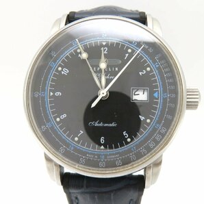 1円◆稼働◆ ツェッペリン ブラック 自動巻き メンズ 腕時計 M39003の画像1