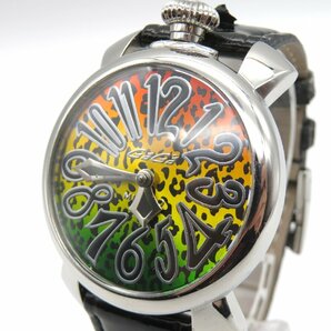1円◆稼働◆ ガガミラノ レオパード クオーツ メンズ 腕時計 M38003の画像1