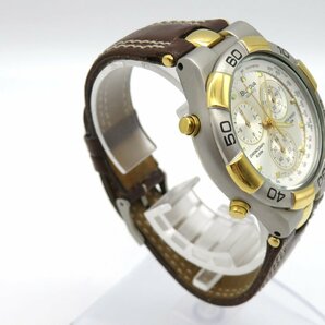 1円◆稼働◆ ブローバ シルバー クオーツ メンズ 腕時計 M19703の画像4