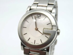 1 иен * работа * Gucci 101L серебряный кварц женские наручные часы M38301
