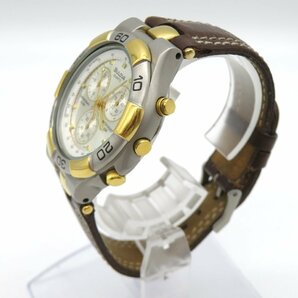 1円◆稼働◆ ブローバ シルバー クオーツ メンズ 腕時計 M19703の画像3