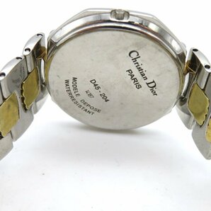 1円◆稼働◆ クリスチャンディオール Ｄ45-204 ゴールド クオーツ ユニセックス 腕時計 M18513の画像6