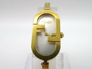 1円◆稼働◆ フェンディ 004-148-047 シルバー クオーツ レディース 腕時計 M39406