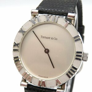 1円◆稼働◆ ティファニー シルバー クオーツ ユニセックス 腕時計 M21101の画像1