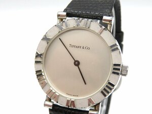 1 иен * работа * Tiffany серебряный кварц унисекс наручные часы M21101