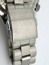 1円■ジャンク■ SEIKO 7T82-0AC0 クロノグラフ ブラック クオーツ メンズ 腕時計 L27303_画像3