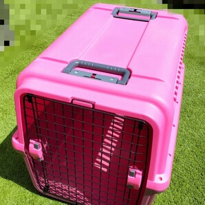 中古！！ リッチェル キャンピングキャリー XL 犬猫 ケージ 大型犬にも ピンクの画像1