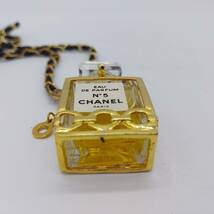 【5992】1000円～中古 CHANEL シャネル No5 オードパルファム ミニボトル チェーンネックレス付 香水 フレグランス_画像4