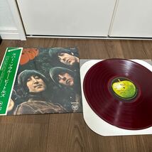 希少赤盤帯付LP!! BEATLES ビートルズ RUBBER SOUL ラバーソウル AP-8156 レコード 洋楽 RED WAX ジョン ポール リンゴ ジョージ_画像1