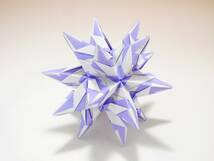 くす玉　30枚組　折り紙　ユニット　S-6　薄紫　トゲトゲ　kusudama　origami　ハンドメイド_画像5