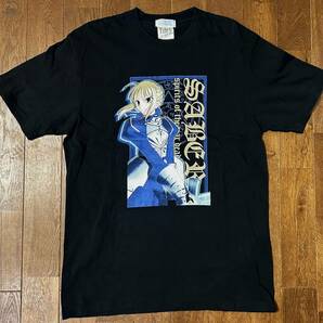 00s 二次元COSPA Fate stay night セイバー Tシャツ L ブラック オールドコスパ ヴィンテージ アニメT ゲームTの画像1