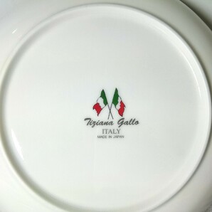 Tiziana Gallo ティツィアナガロ  ITALY イタリア MADE IN JAPAN 日本製 プレート皿 盛り皿 お皿 食器 花柄 5客揃 中古品の画像9