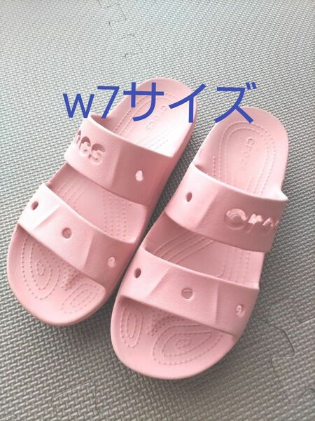 USED クロックス W7　厚底　サンダル　中古　軽量　ピンク　23.5センチ　24センチ　女性