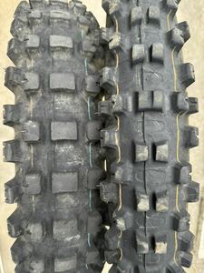 中古 タイヤ DUNLOP ダンロップ GEOMAX AT-81 前後セット 80/100-21 110/90-18 モトクロス エンデューロ 林道 2021年製