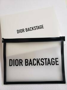 新品★DIOR バックステージ ポーチ♪ノベルティ♪DIOR BACKSTAGEロゴ入りビニールポーチ★非売品