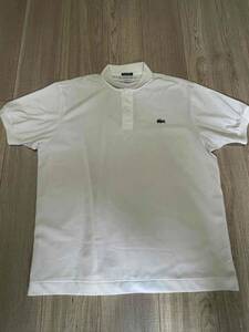 Lacoste ラコステ 鹿子ポロシャツ ラウンドネック ホワイト 白 5 エクスクルーシブエディション 美品