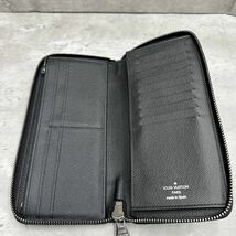 1円■極美品/新型■ ルイヴィトン LOUIS VUITTON メンズ モノグラム エクリプス 長財布 ヴェルティカル レザー 本革 PVC ノワール 現行品_画像7