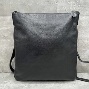 1円 ■最高級■ ロエベ LOEWE メンズ ショルダーバッグ サコッシュ ボディ 斜め掛け ビジネス レザー 本革 黒 ブラックの画像3