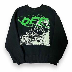 名作 OFF-WHITE 19FW RUINED FACTORY KNIT セーター ニット playboi cart着用 RARE の画像1